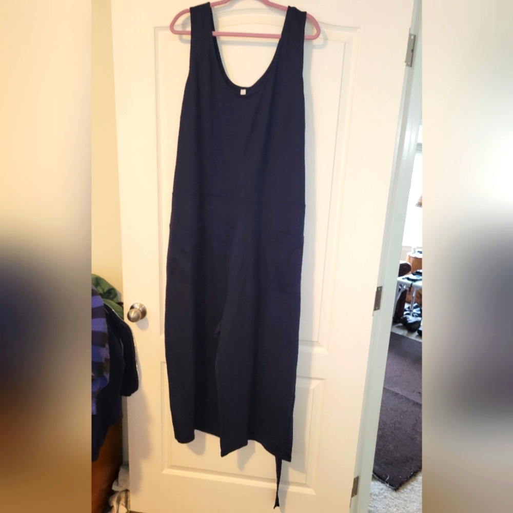 Womens NWT Stylus plus size pantsuit. Pockets & belt! Dark blue